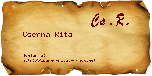 Cserna Rita névjegykártya